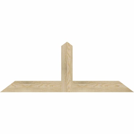 Ekena Millwork Portland Rough Sawn Timber Gable Bracket, Douglas Fir, 48"W x 18"H x 2"D x 4"F, 9/12 Pitch GBW048X18X0204POR00RDF